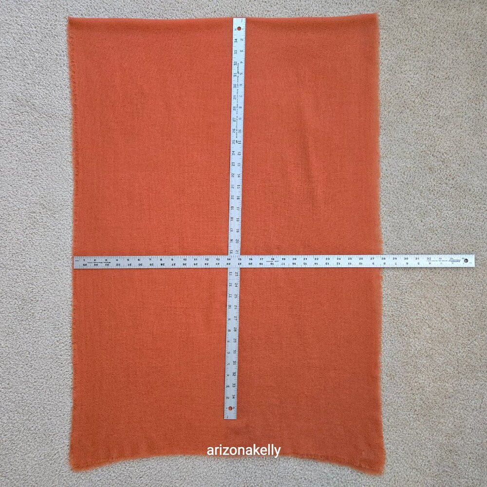 NWOT Cocowai Cashmere Scarf Burnt Orange Lightweight - Picture 7 of 14